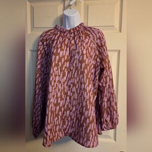 Jade Melody Tam Women's Top in Pink and Brown Size Large